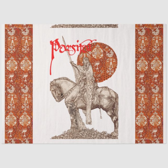 PAPEL DE SEDA LEGENDA PERCEVAL /QUEST DO BRANCO VERMELHO (Frente )