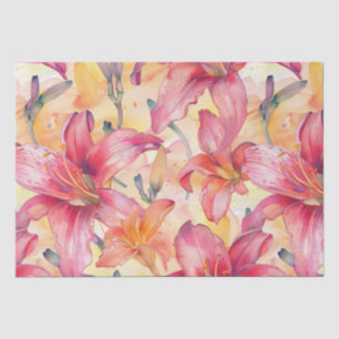 Papel De Seda Leilões Amarelos Rosa