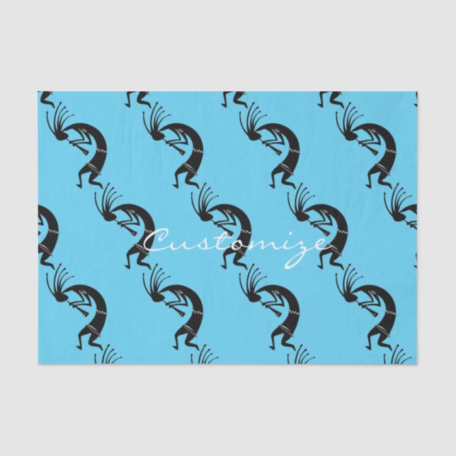 Papel De Seda Leitor de flauta Kokopelli Thunder_Cove (Frente )