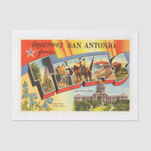 Papel De Seda Lembrança das viagens vintage de San Antonio #2