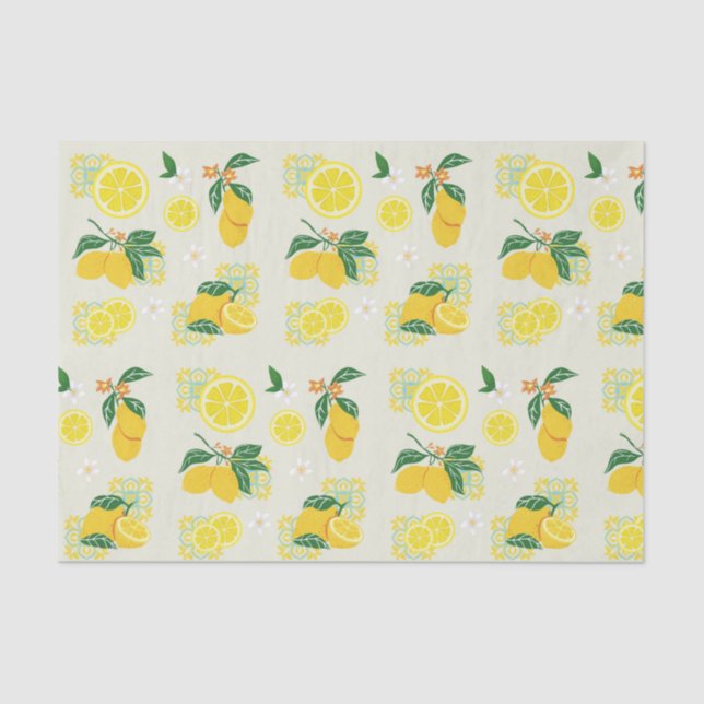 Papel De Seda Lemon Floral (Frente )