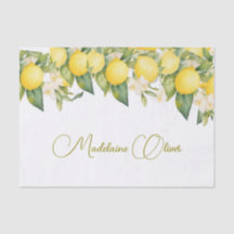 Lemon Floral Citrus Modern Personal Design