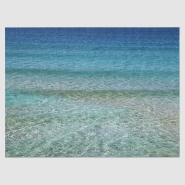 Papel De Seda lenço de água oceânica (Frente )