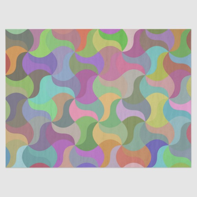 Papel De Seda lenços de mosaico pastel (Frente )