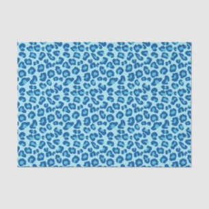 Papel De Seda Leopard Imprime em uma escala clara a azul escuro
