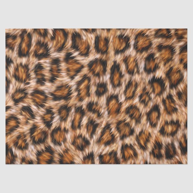 Papel De Seda Leopard Jaguar Cat Brown fur Pattern-24609 (Frente )