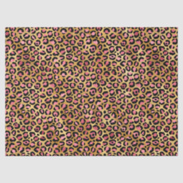 Papel De Seda Leopard Series Design 13 rosa e Dourada