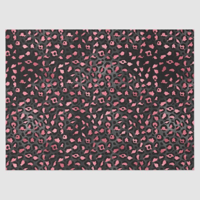 Papel De Seda Leopard Series Design 14 rosa e Dourada (Frente )