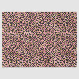 Papel De Seda Leopard Series Design 15 rosa e Dourada