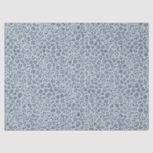 Papel De Seda Leopardo Azul de Denim Glitter    