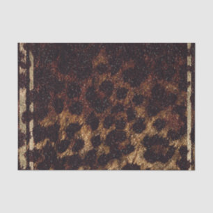 Papel De Seda Leopardo Brilhante Estampa Animal Selvagem Exótico