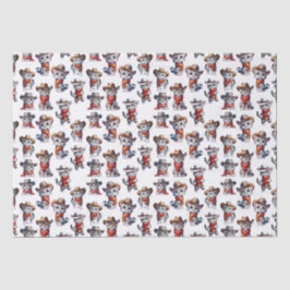 Papel De Seda Leopardo-da-neve-cowboy