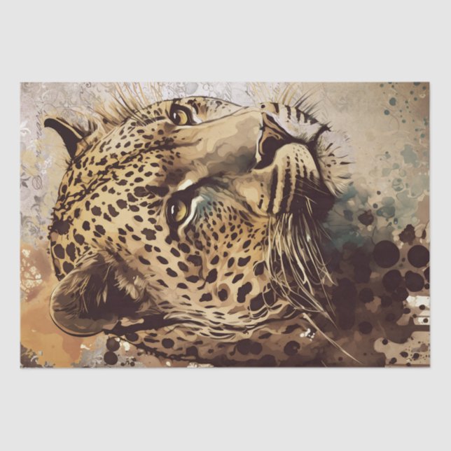 Papel De Seda Leopardo d'água (Frente )
