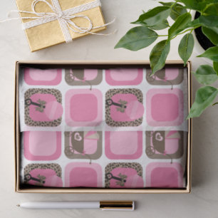 Papel De Seda Leopardo e Bebê Rosa
