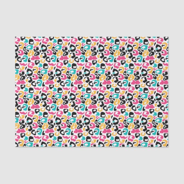 Papel De Seda Leopardo multicolor (Frente )