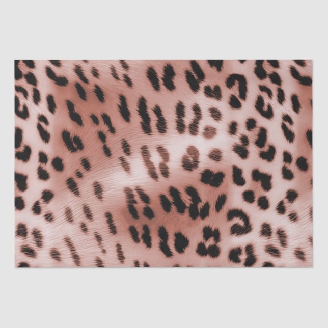 Papel De Seda Leopardo-rosa rosa Blush (Frente )