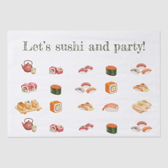 Papel De Seda Let’s sushi and party! (Frente )
