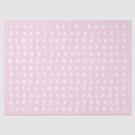 Papel De Seda Letra alfabética Abc padrão rosa claro presente br