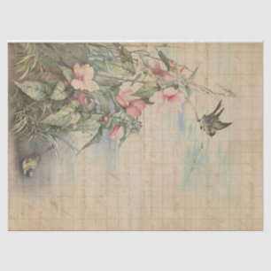 Papel De Seda Letra de amor com página de debate do Hibiscus   P