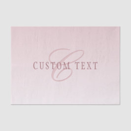 Papel De Seda Letra Elegante e Monograma | Rosa Ombre