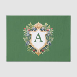 Papel De Seda Letra Elegante Monograma de Natal