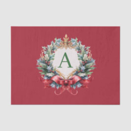 Papel De Seda Letra Elegante Monograma de Natal