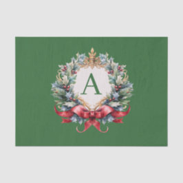 Papel De Seda Letra Elegante Monograma de Natal