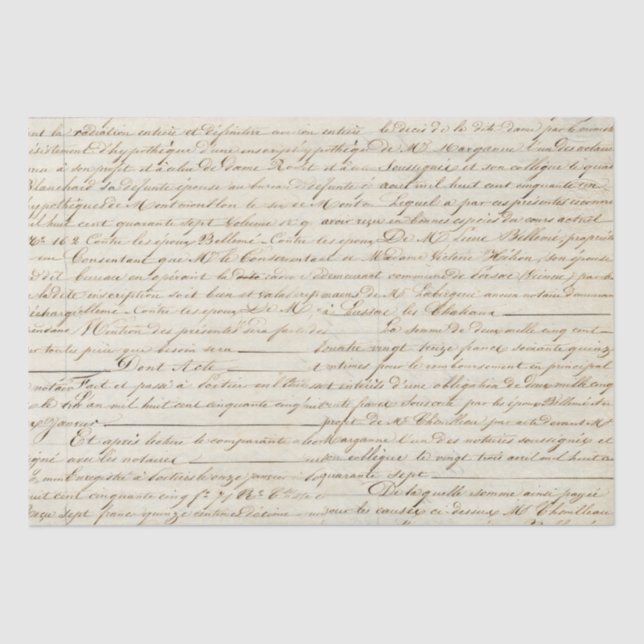 Papel De Seda Letra escrita manuscrita esguicho esguicho (Frente )