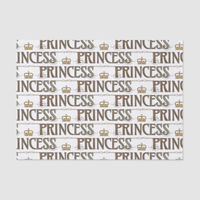 Papel De Seda Letra PRINCESS - Elegante Rich Royal (Frente )