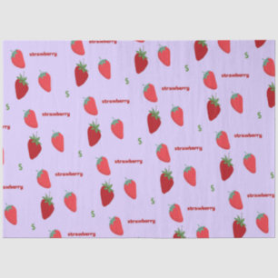 Papel De Seda Letra S de Morango em Roxo Padrão de Alfabeto