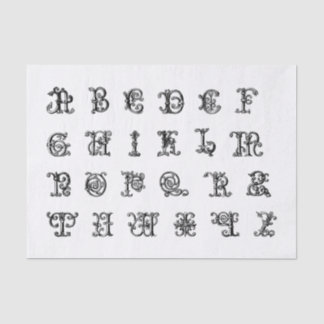 Papel De Seda Letras alfabéticas iluminadas para desacoplamento