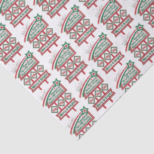 Papel De Seda Letreiro retrovisor dos papais noeis - Feliz de hu