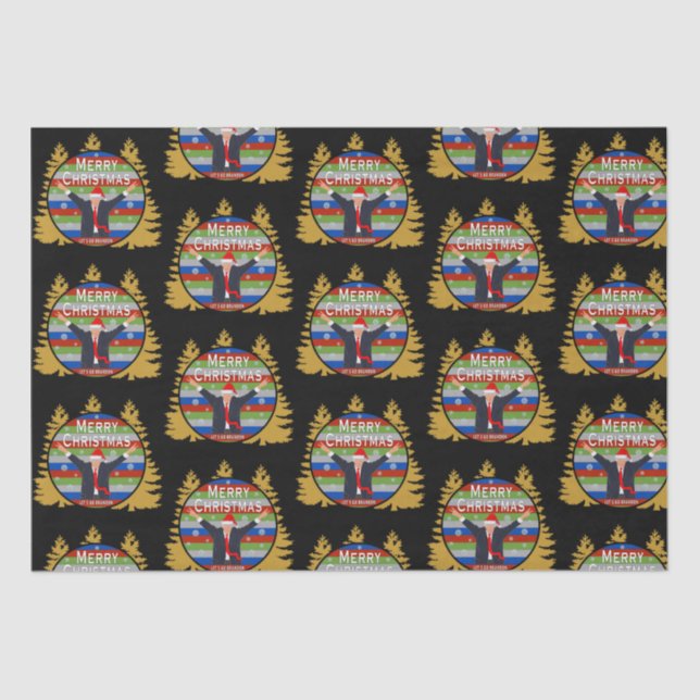 Papel De Seda Let's Go Brandon Christmas Trump Snowflake Holiday (Frente )
