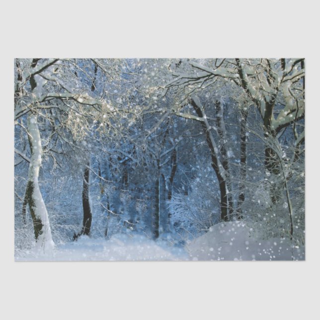 Papel De Seda Lge Winter Wonderland Magia Glittery Snow (Frente )