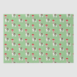 Papel De Seda Lhamas de Natal