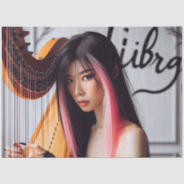 Papel De Seda Libra Zodiac Musico Harp Decoupage