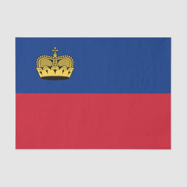 Papel De Seda Liechtenstein Flag tissue paper, Liechtenstein (Frente )