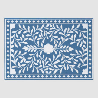 Papel De Seda Lighter Blue traditional Bone Inlay Decouapage