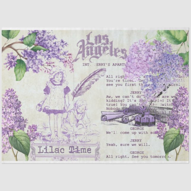 Papel De Seda Lilac Days Design série 3 (Frente )