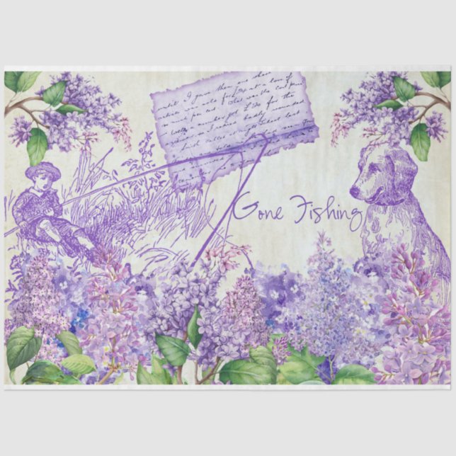 Papel De Seda Lilac Days Série Design 8 (Frente )