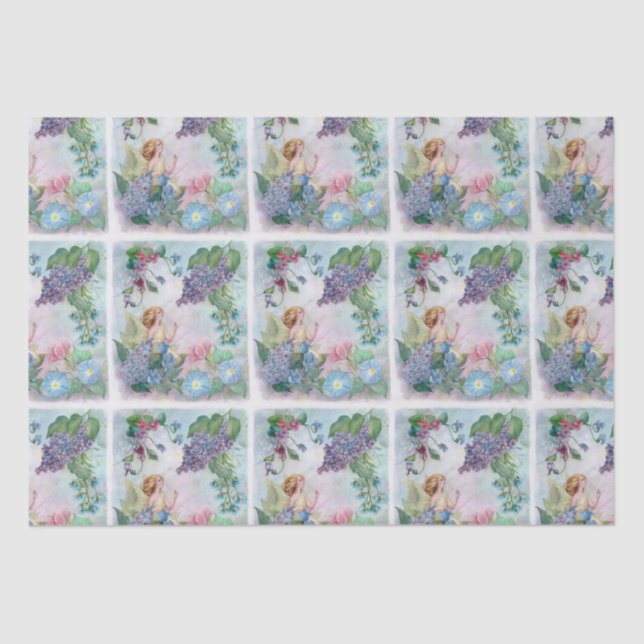 Papel De Seda Lilac Faerie Ilustrada (Frente )
