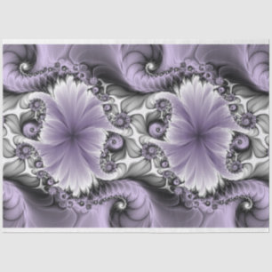 Papel De Seda Lilac Illusion Abstrato Floral Fractal Art Fantasy