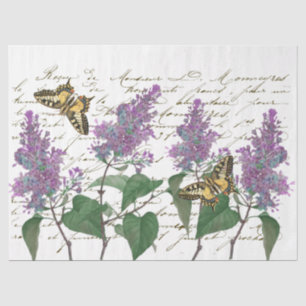Papel De Seda Lilac Swallowtail Butterfly Artesanato francês Scr