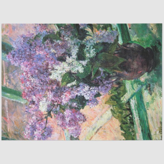 Papel De Seda Lilacs em uma janela, Mary Cassatt (Frente )