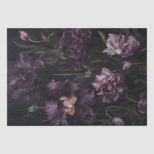 Papel De Seda Lilas Roxas Moody Florals Decoupage Dif Wrap