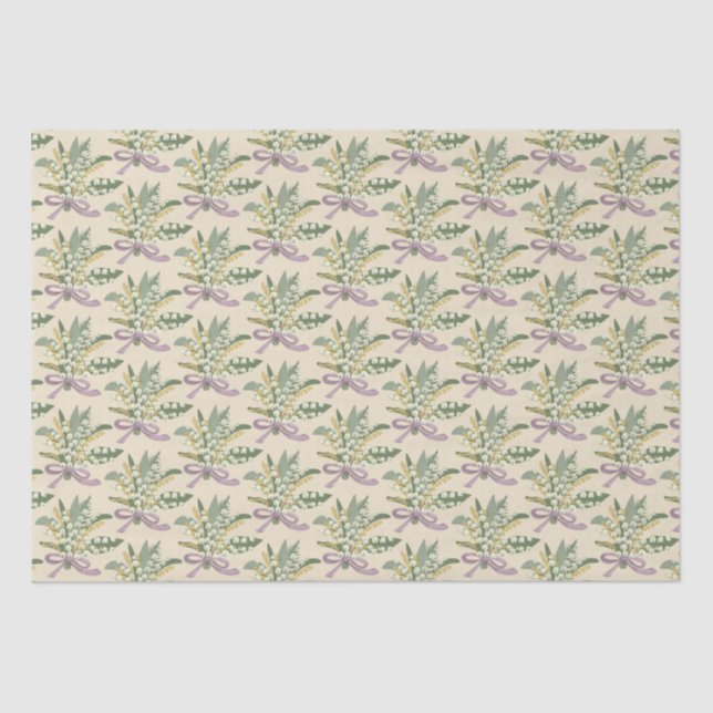 Papel De Seda Lily do Vale Floral (Frente )