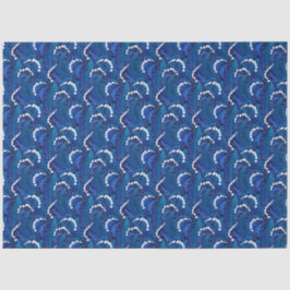 Papel De Seda Lily Ilustrada Azul da Decoupage do Vale