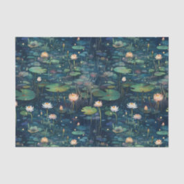 Papel De Seda Lily Pads e Flores