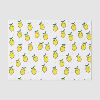 Papel De Seda Limão de Rosto Feliz Amarelo