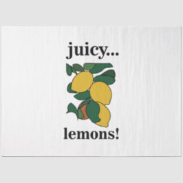 Papel De Seda Limão Fruta de Citros Aniversário de Verão